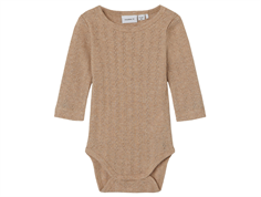 Name It oxford tan glitter bodysuit